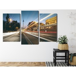 Mehrteiliges Bild Panoramablick Auf Die Straßen Von Berlin