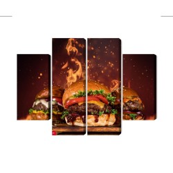 Mehrteiliges Bild Leckere Burger