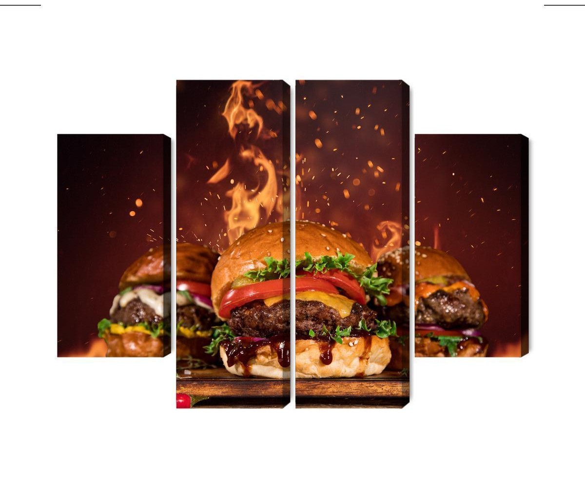 Mehrteiliges Bild Leckere Burger