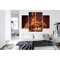 Mehrteiliges Bild Leckere Burger