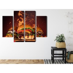 Mehrteiliges Bild Leckere Burger