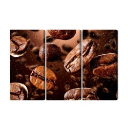 Mehrteiliges Bild Braune Kaffeebohnen