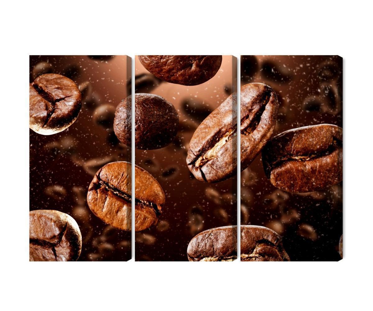 Mehrteiliges Bild Braune Kaffeebohnen