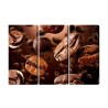 Mehrteiliges Bild Braune Kaffeebohnen