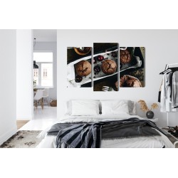 Mehrteiliges Bild Muffins Mit Kirschen