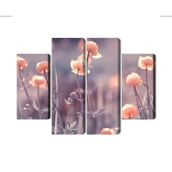 Mehrteiliges Bild Frühlingsblumen 3D