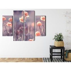 Mehrteiliges Bild Frühlingsblumen 3D
