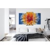 Mehrteiliges Bild Chrysanthemenblume Hautnah 3D
