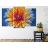 Mehrteiliges Bild Chrysanthemenblume Hautnah 3D