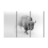 Mehrteiliges Bild Bison Im Nebel 3D