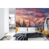 Fototapete Awesome Alpine Highlands In Sunny Day. Scenic Image Of Fairy-Tale Landscape With Colorful Sky Under Sunlit  O