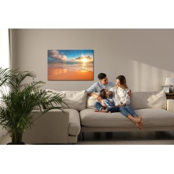 Leinwandbild Sonnenuntergang Am Strand