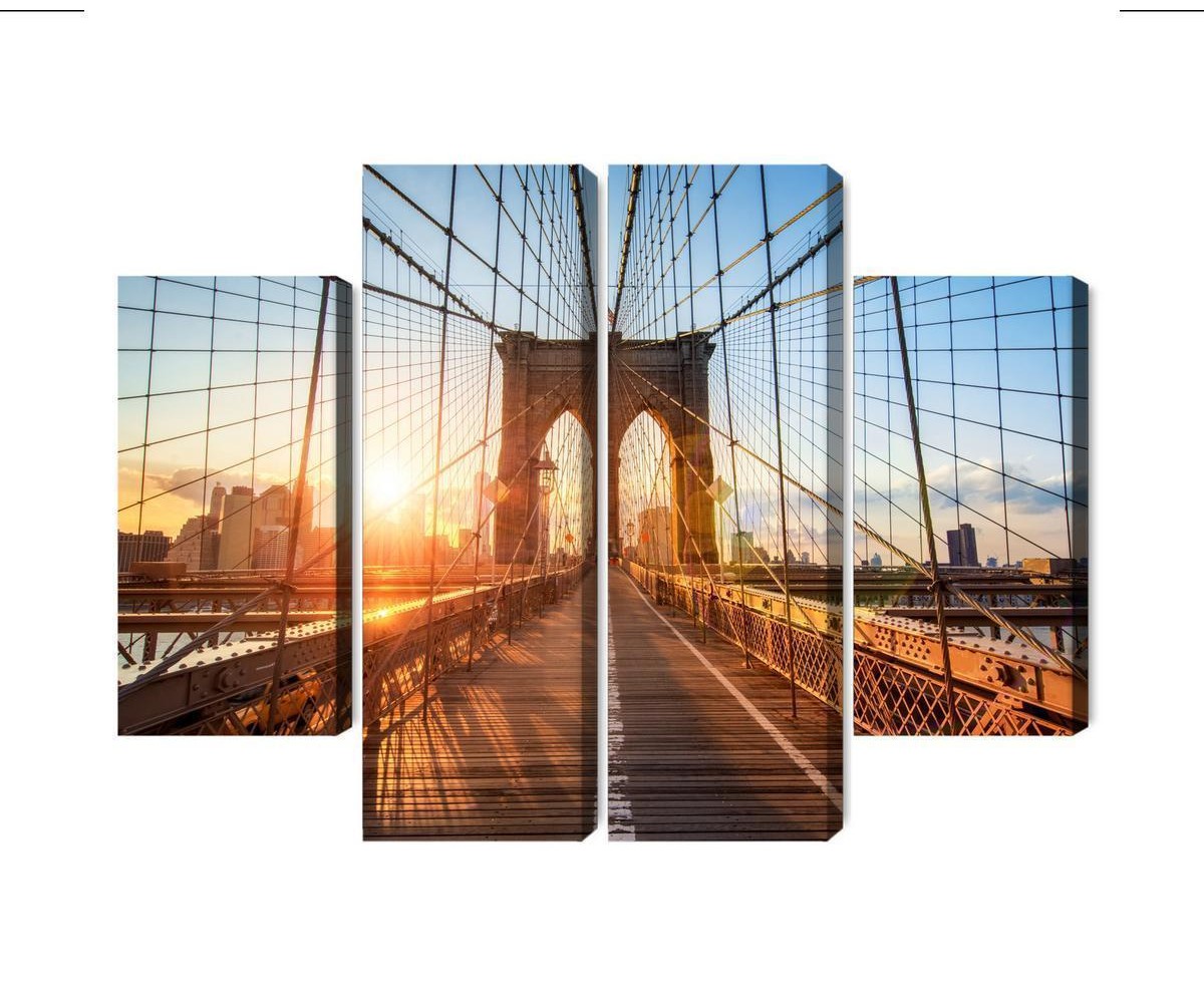 Mehrteiliges Bild Brooklyn-Brücke In New York