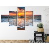 Mehrteiliges Bild Sonnenuntergang Auf Dem Meer 3D