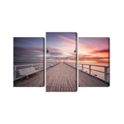 Mehrteiliges Bild Die Seebrücke In Gdynia Orłowo