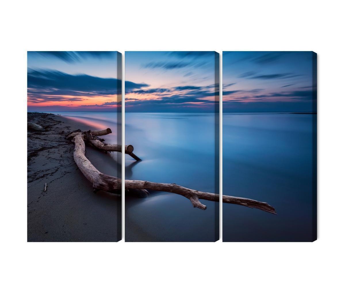Mehrteiliges Bild Die Meereslandschaft Zur Abendzeit