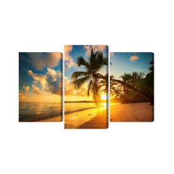 Mehrteiliges Bild Tropischer Strand In Punta Cana  Dominikanische Republik