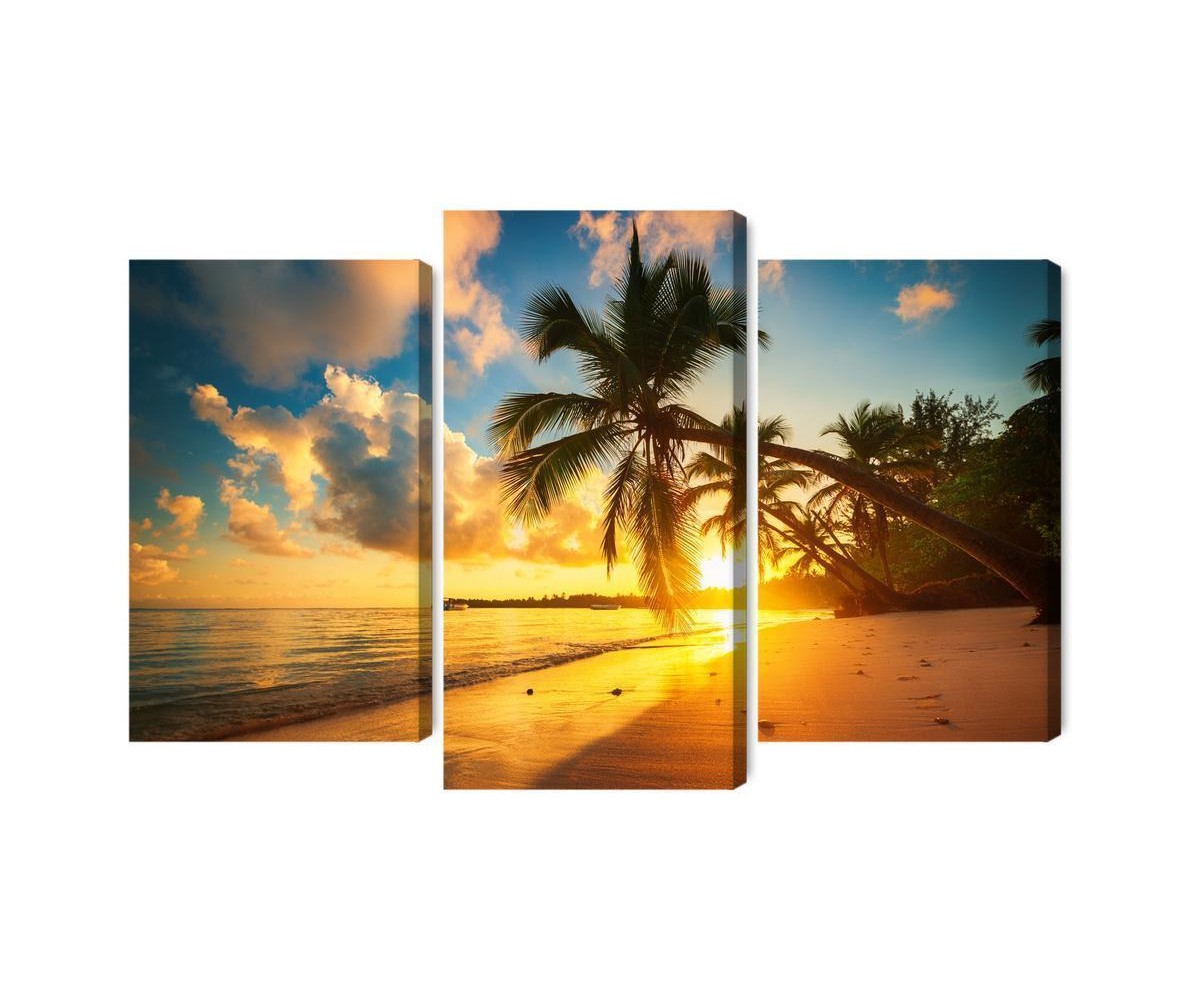 Mehrteiliges Bild Tropischer Strand In Punta Cana  Dominikanische Republik