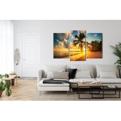 Mehrteiliges Bild Tropischer Strand In Punta Cana  Dominikanische Republik