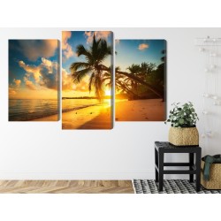 Mehrteiliges Bild Tropischer Strand In Punta Cana  Dominikanische Republik