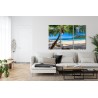 Mehrteiliges Bild Tropischer Strand Mit 3D-Palme