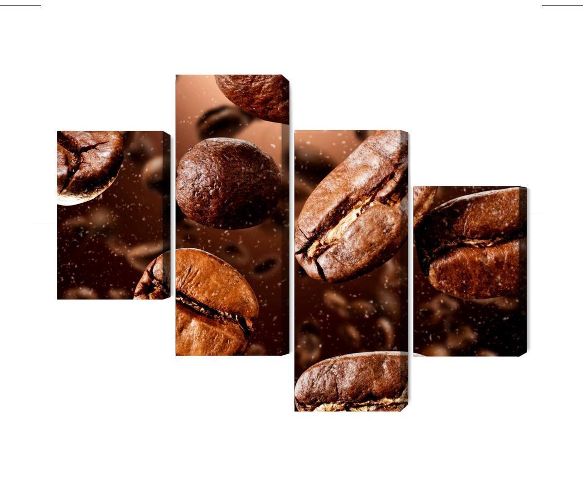 Mehrteiliges Bild Braune Kaffeebohnen