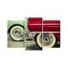 Mehrteiliges Bild Stilvolle Oldtimer-Räder