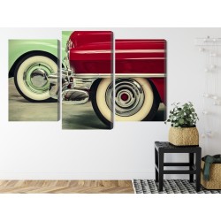 Mehrteiliges Bild Stilvolle Oldtimer-Räder