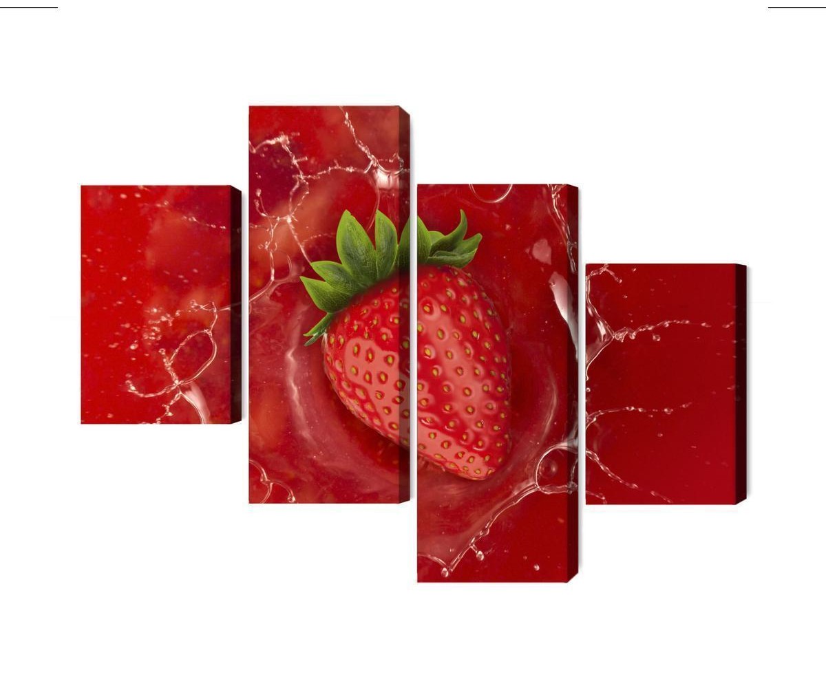 Mehrteiliges Bild Saftige Erdbeere