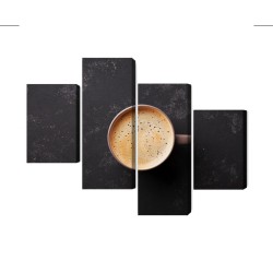 Mehrteiliges Bild Eine Tasse Frischen Kaffee