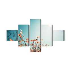 Mehrteiliges Bild Feldblumen In Der Sonne