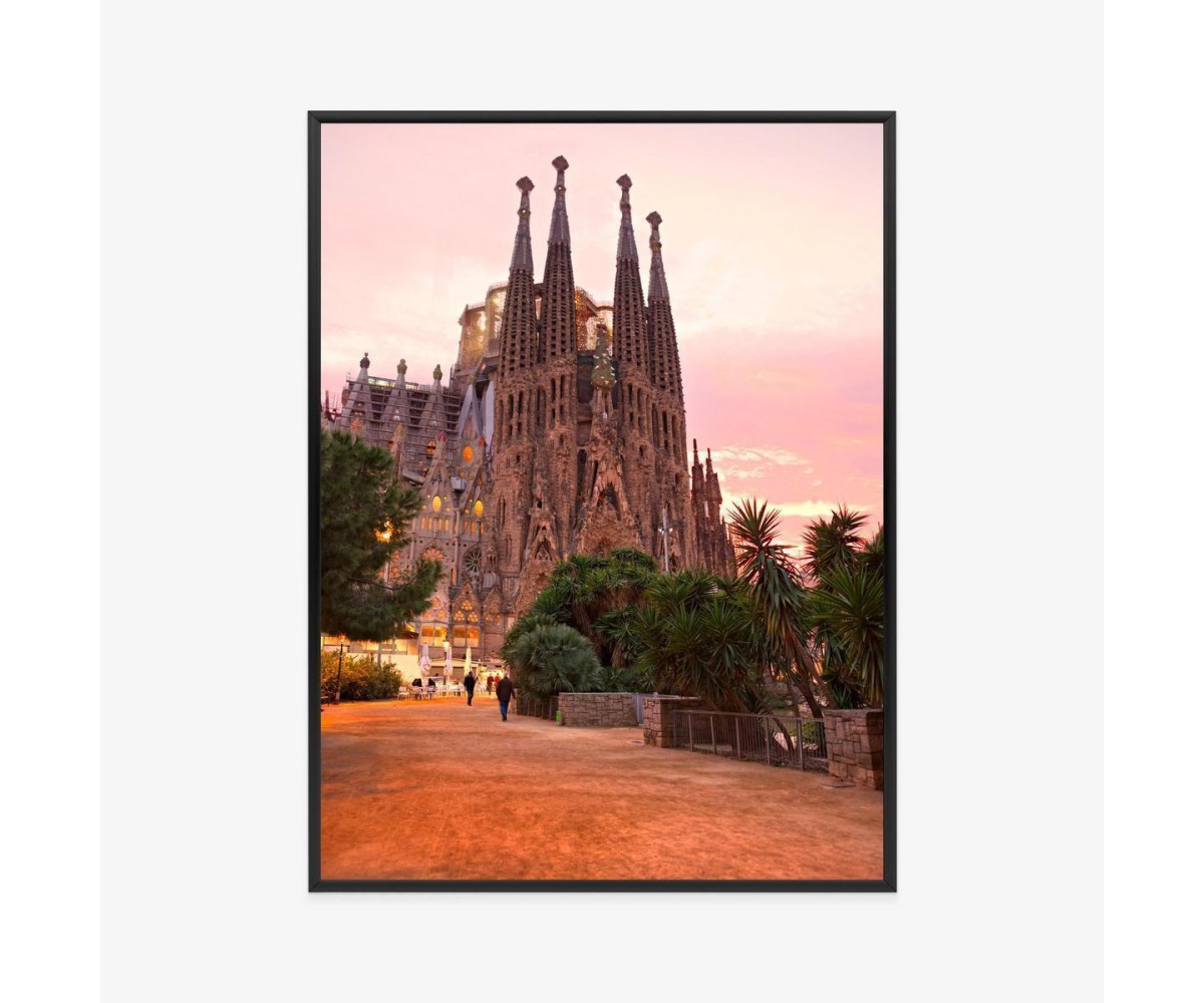 Poster La Sagrada Familia Bei Sonnenuntergang