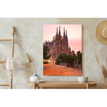 Poster La Sagrada Familia Bei Sonnenuntergang