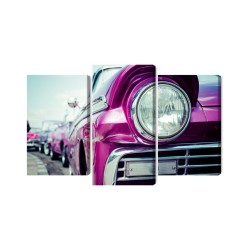 Mehrteiliges Bild Autoscheinwerfer Im Retro-Stil In Kuba