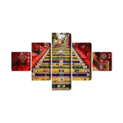 Mehrteiliges Bild Selaron-Treppe Im Historischen Zentrum Von Rio De Janeiro