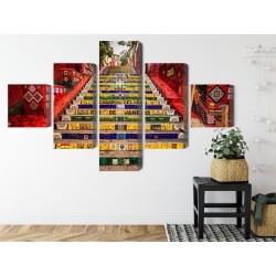 Mehrteiliges Bild Selaron-Treppe Im Historischen Zentrum Von Rio De Janeiro
