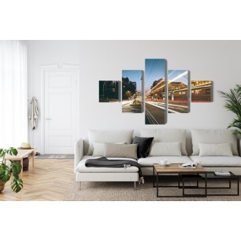 Mehrteiliges Bild Panoramablick Auf Die Straßen Von Berlin