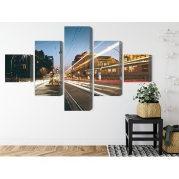 Mehrteiliges Bild Panoramablick Auf Die Straßen Von Berlin