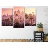 Mehrteiliges Bild Innenstadt Von Los Angeles Bei Sonnenuntergang