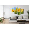 Mehrteiliges Bild Narzissenfeld 3D