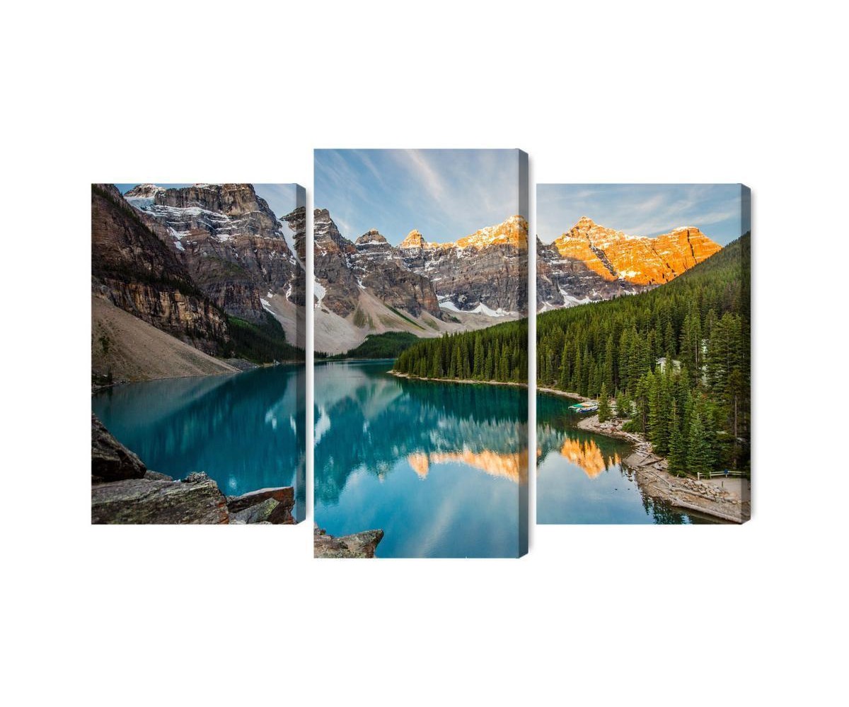 Mehrteiliges Bild Kanadischer Moraine Lake 3D