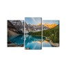 Mehrteiliges Bild Kanadischer Moraine Lake 3D