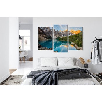 Mehrteiliges Bild Kanadischer Moraine Lake 3D