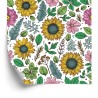 Tapete Bunte Sonnenblumen Mit Pflanzen