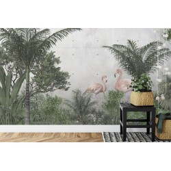 Fototapete Tropical Trees And Leaves For Digital Printing Wallpaper  Custom Design Wallpaper - 3D