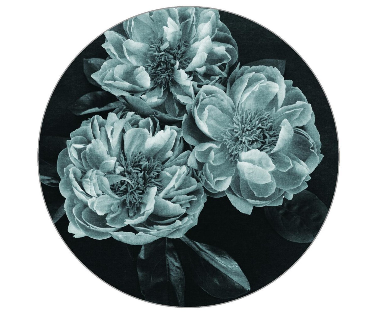 Fototapete Rund Dunkle Blumen