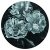 Fototapete Rund Dunkle Blumen