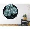 Fototapete Rund Dunkle Blumen