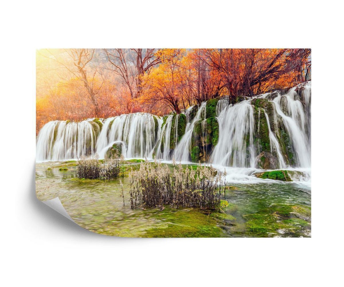 Fototapete Herbst Wasserfall