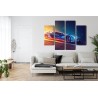 Mehrteiliges Bild 3D Futuristischer Sportwagen